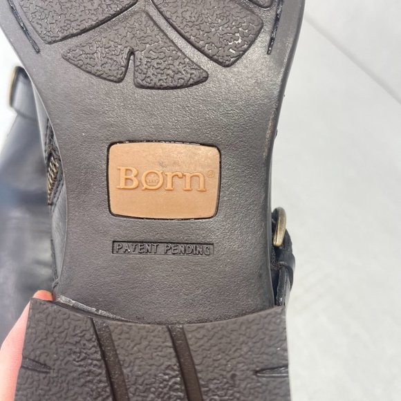 BORN Womens 9.5 M Pirlo Ankle Booties Brown Leather Buckle D76123 Boots - Picture 4 of 15